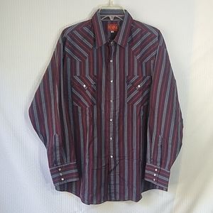 Ely Plains Western Snap Front Shirt XL